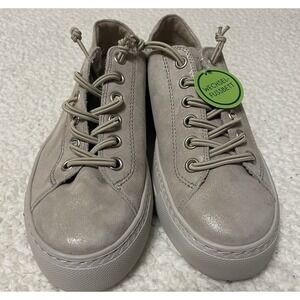 NWT $378 Paul Green Hadley Platform Sneaker LEATHER 9 US - 6 1/2 UK